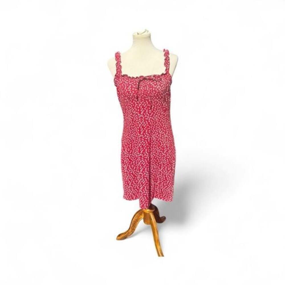SHEIN Red and White Sleeveless Peasant Dress Size XL